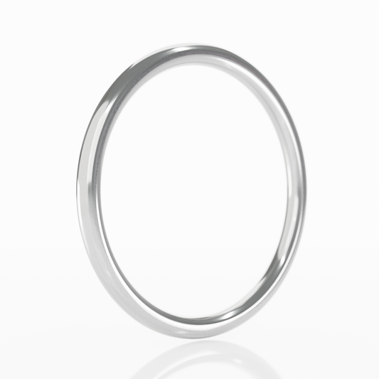 10k Pure Gold Stacking Ring (White Gold)-0